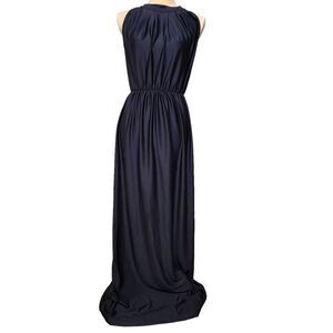 Dark Blue Goddess Maxi Dress